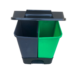 Lixeira de Plástico Resistente e Ecológica com Tampa Rolante de 35 Litros para Uso Externo - Product Image 1