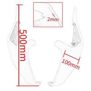 Xxun แผงคลุมด้านข้างเบาะรถจักรยานยนต์โครงด้านหลังสำหรับ Honda <span class=keywords><strong>CBR500R</strong></span> CBR 500R CBR 500 R <span class=keywords><strong>2019</strong></span> 2020 2021 2022 2023 - Product Image 6