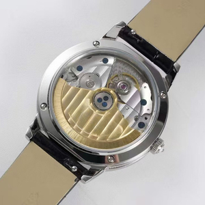 High-end Classic Automatic Night Day Sapphire Crystal Diamond Silver <b>Case</b> White Dial Black Leather Strap Ladies Luxury <b>Watch</b> - Product Image 3