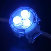 Guirlande lumineuse LED à 3 points lumineux pour Noël, décoration de vacances, IP68, extérieur, point lumineux pour les gouttières, source de lumière LED