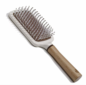 Cepillo de Pelo Compacto y Portátil, Antiestático, Iónico, de Madera y Nailon, con Forma Ovalada, para Masaje del Cuero Cabelludo, para Mujeres, Peluquería - Product Image 6