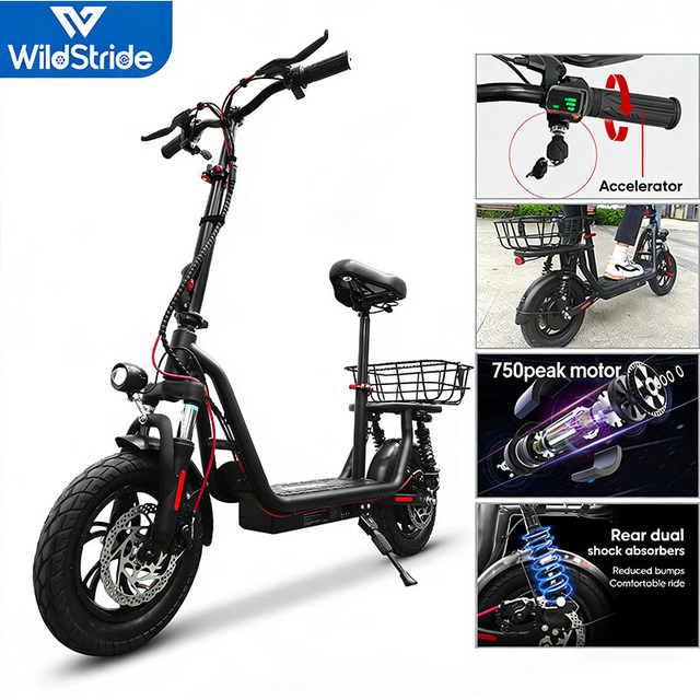 Wholesale 750PEAK Brushless Motor 36V Electric Mobility Scooter Powerful Adult Electric Scooter