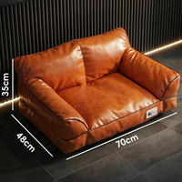 Lit pour chien en plastique toutes saisons, prêt à être expédié, amovible, lavable à la main uniquement, coussin de canapé, chaud, polyvalent, lit de couchage pour animaux de compagnie, portable