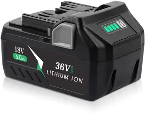 Replacement Flexvolt 18V 36V Lithium Ion Battery for Hitachis/hikokis Power Tools 18650 Cordless Power Tools Combo