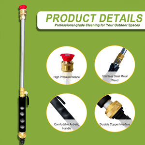 Pistola de agua de alta presión con boquilla de acero inoxidable de 450 mm para lavado de coches, jardinería y limpieza - Product Image 4