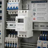 Timer Ukuran 2P THC15A/TP8A16 Saklar Kontrol 220V Saklar Pengatur Waktu Rumah Tangga Kontak Normal Terbuka Normal Tertutup 28ON/OFF
