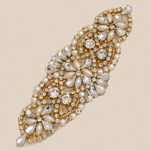 Accessori per abiti fai da te motivo di strass fatti a mano per scarpe abito da sposa in ferro con perline di cristallo di diamante - Product Image 6