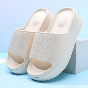 Sandalias de Mujer de Color Sólido, con Suela Gruesa Antideslizante de EVA, para el Hogar o la Playa, Color Verde Claro, Punta Redonda, Casuales, para el Verano - Product Image 2