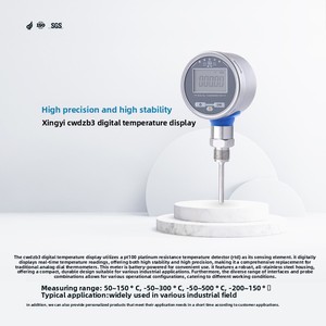 CWDZB3 Industrial High-Precision <strong>Pt100</strong> <strong>Temperature</strong> <strong>Transmitter</strong> with LCD Display IP54 Stainless Steel Built-in Battery - Product Image 5