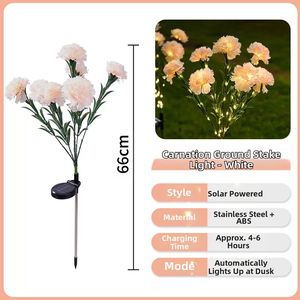 Claveles artificiales brillantes de alta calidad con energía solar, superventas en <span class=keywords><strong>España</strong></span>, para bodas al aire libre, decoración de jardín - Product Image 4