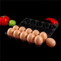 Boîte à œufs jetable de haute qualité en plastique Cartons à œufs en plastique transparent Support de cartons pour intensification de 3/4/5/6/8/9/10 trous