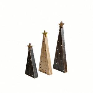 2026 New Styles Natural Wooden Christmas <b>Tree</b> Star <b>Topper</b> Ornament for Home Party Holiday Decor Factory Custom - Product Image 1