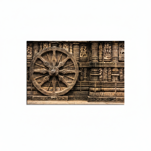 Konark Sun Temple Canvas Art: Indian Chakra Wall Hanging Print,<b>WRAPPED</b> CANVAS - Product Image 2