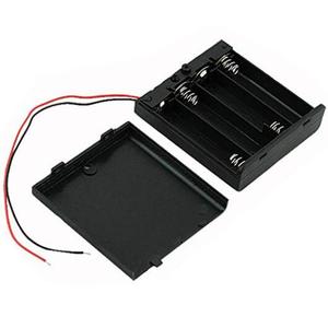 Support de batterie en plastique AA 4AAA 6V 4, avec interrupteur couvercle, fil de plomb, broches, <span class=keywords><strong>connecteur</strong></span> jst, prise USB <span class=keywords><strong>9v</strong></span>, courant continu - Product Image 5