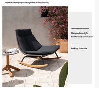 Fauteuil à bascule en rotin respirant, minimaliste, pour l'été, idéal pour appartement et salon