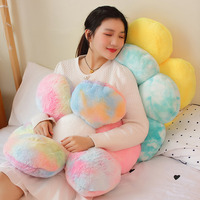 Coussin en peluche fleur coloré pour bureau, maison, canapé, chaise, avec rembourrage en coton PP, vente en gros