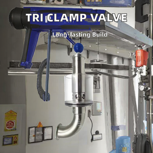 صمام تنفيس يدوي آمن بمشبك ثلاثي 1.5 بوصة مع مقياس ضغط ذو غشاء من الفولاذ المقاوم للصدأ SS304 صمام تخفيف الضغط للمياه - Product Image 5