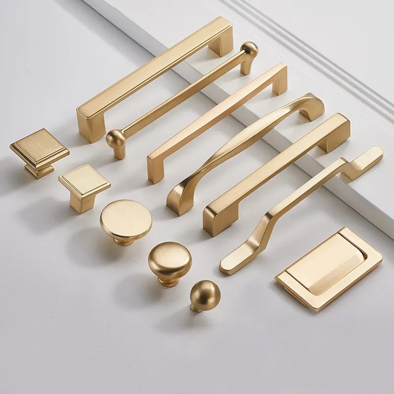 Modernes neues Design Gold gerändelt T Bar Hardware Küchen schrank Türgriffe Schublade zieht Knöpfe