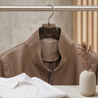2026 Neuerscheinung Damen Echtleder-Jacke mit Stehkragen, Reißverschluss und Kordelzug am Saum, Kurze Jacke, Lässige Oberbekleidung