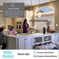 Glomarket Wall Touch Light 8 Gang Switch 147mm Tuya Alexa Zigbee Télécommande Interrupteur électrique Panneau de commutation tactile intelligent