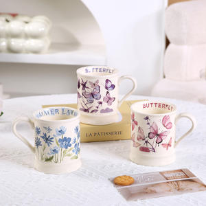 French Floral Luxury Eco-Friendly Ceramic <b>Mug</b> High Aesthetic Value Vintage Coffee Cup Home Breakfast <b>Gift</b> Business <b>Gifts</b> - Product Image 4