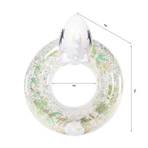 Good Quality Pool Accessories PVC White Alpaca Design Inflatable <strong>Floaters</strong> Durable Cute Inflatable Swimming <strong>Ring</strong> for Water Park - Product Image 2