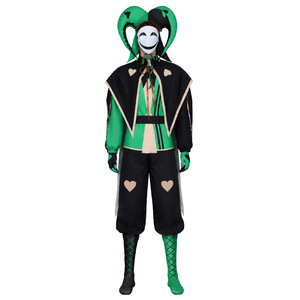 Costume de Clown de Cirque Redoutable pour Hommes, Rouge et Noir, en Polyester, pour Halloween, Cosplay, Fête, Taille Adulte Disponible - Product Image 2