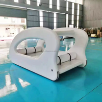 Bateau-piscine gonflable sur mesure 4,5*2,4*0,2m pour lac et rivière