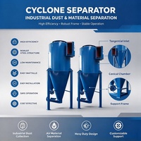 Séparateur de poussière cyclonique robuste pour la pré-séparation et la récupération des poussières des céréales et des farines dans les moulins industriels