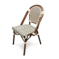 Muebles de ratán francés para exterior, sillas de estilo Vintage para restaurante