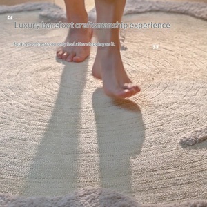 <span class=keywords><strong>Tappeto</strong></span> <span class=keywords><strong>Rotondo</strong></span> Intrecciato a Mano di Forma Irregolare <span class=keywords><strong>per</strong></span> Soggiorno, Camera da Letto, Guardaroba e Toeletta - Product Image 4