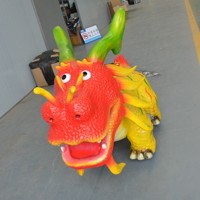 Équipement d'attraction pour aire de jeux publique intérieure/extérieure pour enfants, animatronique en acier grandeur nature à monnayeur, pour centre commercial et aire de jeux