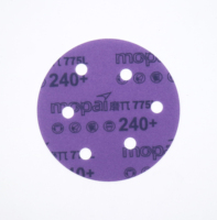 Ücretsiz Numune OEM Özelleştirilmiş-125mm Delikli Seramik Alümina Yüksek Sertlikte Aşındırıcı Disk PET Film Destekli Mor Renk Yüksek Hızlı