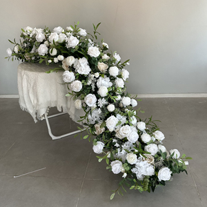 Guirlande de fleurs artificielles en <span class=keywords><strong>soie</strong></span> rose poudré pour réception de mariage, chemin de table, allée d'escalier, arrangement floral, 2 mètres de long - Product Image 5