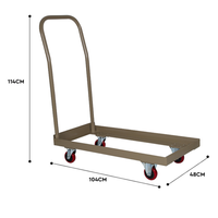Chaise de chariot pliante silencieuse à quatre roues portative commerciale bjflamingo Banquet chaise empilable chariot de chaise