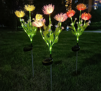 Lampe solaire à fleurs lumineuses simulées, étanche IP65, pour décoration extérieure de jardin, de Noël et de scènes festives