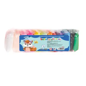 Argile super légère pour enfants de maternelle Pâte à modeler 12 couleurs non toxique Protection de l'environnement Fournitures d'art de maternelle