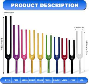 पवित्र सोफीगियो चक्र ट्यूनिंग फोर्क सेट ध्वनि और कंपन चिकित्सा संगीत उपकरण के लिए संगीत उपकरण - Product Image 5