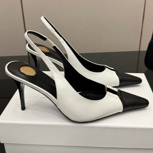 Summer Women's <b>Pointed</b> Toe High Heel Sandals Luxury Fashion Casual Sandals High Quality Genuine Leather Breathable High Heels - Product Image 6