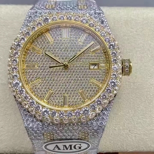 Top luxury gold VVS moissanite men's <b>watch</b> waterproof business <b>frozen</b> <b>watch</b> mechanical automatic <b>watch</b> - Product Image 4