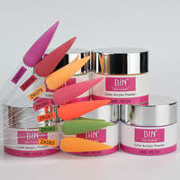 Poudre acrylique non toxique 2-en-1 BIN personnalisée sous marque privée pour ongles, moulage facile EMA, conditionnée en bouteille pour nail art