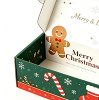 Recycelbare Karton-Weihnachtsversandbox mit individuellem Logo und festlichem Aufdruck für Firmen-Weihnachtsgeschenke