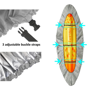 Heavy Duty ICOVER 12.3-13.5ft Armazenamento ao ar livre Caiaque Canoa SUP Paddle Board Tampa do Barco de Pesca Waterproof & UV resistente - Product Image 2
