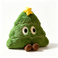 Coussin en peluche Arbre de Noël mignon, jouet en peluche doux en forme de sapin de Noël, décoration de maison pour les fêtes, cadeau