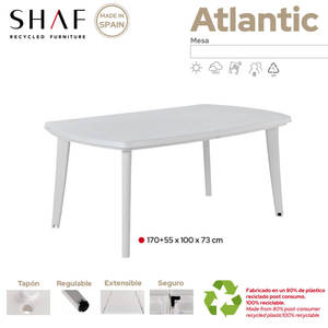 Tavolo da Esterno Allungabile Atlantic in Plastica Riciclata, Design Contemporaneo e Ingegneria Pratica - Product Image 3