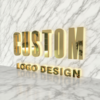 Pabrik DakeSign Grosir Logo Logam 3D Kustom Huruf Emas Bercahaya untuk Kantor, Klinik, Dinding, Papan Reklame, dan Penunjuk Arah