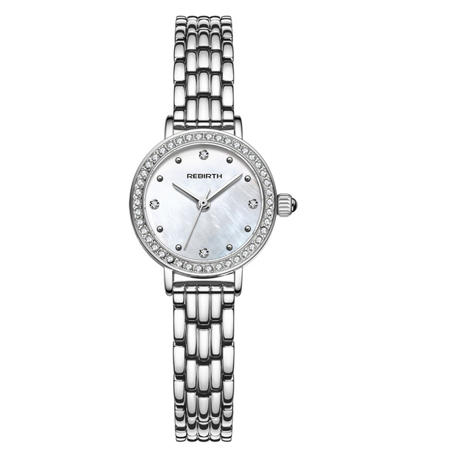 Rebirth D036 Fashion Watch for Women 2023 High Quality Casual Diamond Steel Waterproof Quartz Ladies Watch Zegarek Damski