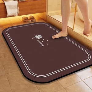 Diatomée boue tapis de sol doux salle de bain porte de toilette tapis de pied absorbant ménage antidérapant tapis à séchage rapide tapis de porte de toilette - Product Image 3