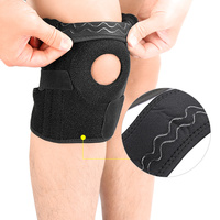 Genouillère de compression réglable en néoprène à style ouvert avec sangle anti-choc pour le soutien sportif lors des squats, saut à la corde, course à pied et cyclisme