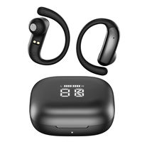 Écouteurs sans fil OEM personnalisés M142 BT V6.0 à crochet d'oreille, son HIFI, casque sport à oreille ouverte, affichage LED, écouteurs TWS pour la course à pied